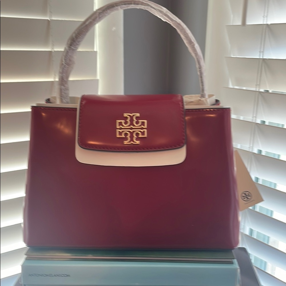 Tory Burch Red Satchel Structured Elegant Design